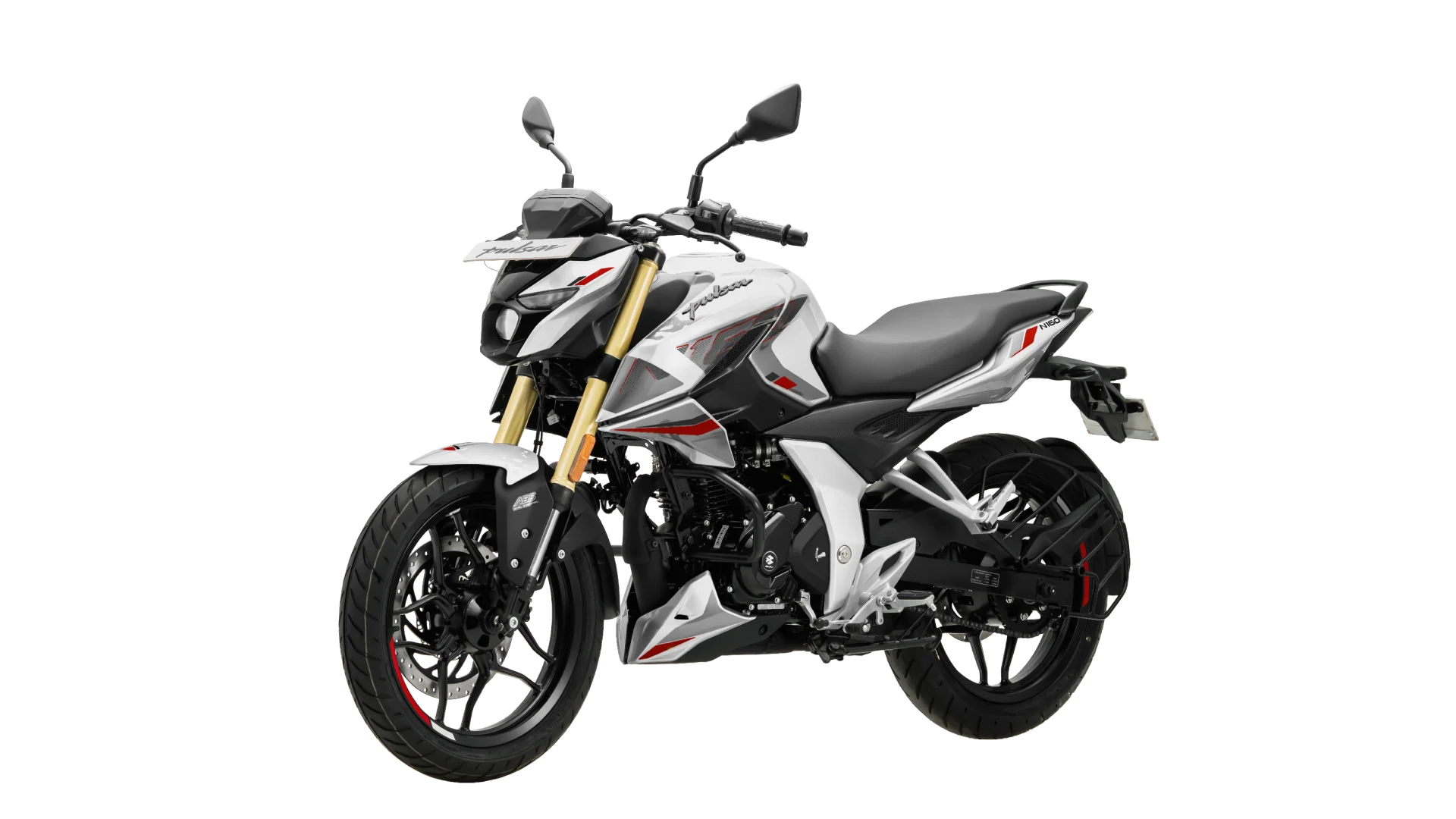 PULSAR N 160  SINGLE SEAT USD - White Color